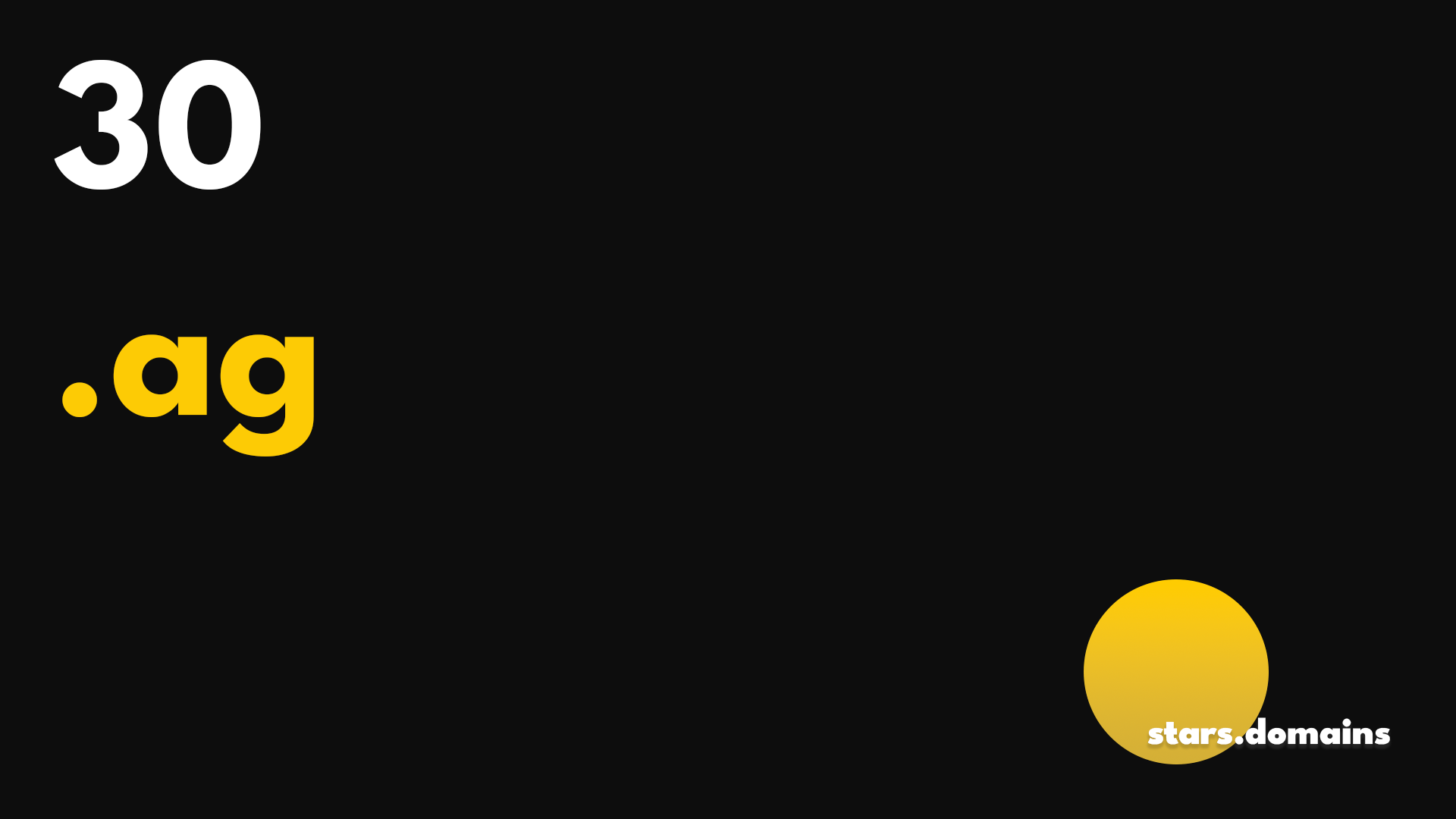 30.ag is a rare and versatile two-character domain ideal for fintech, investment, corporate, or startup ventures seeking international recognition and instant memorability.