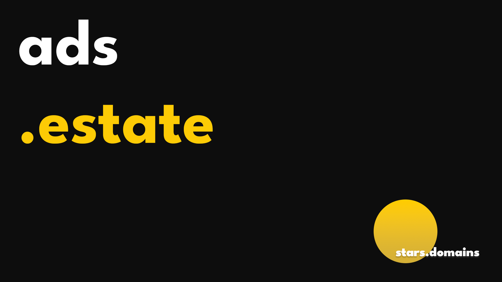 ads.estate is a high-value, exact-match domain ideal for property listing portals, real estate advertising platforms, and brokerage marketing solutions.